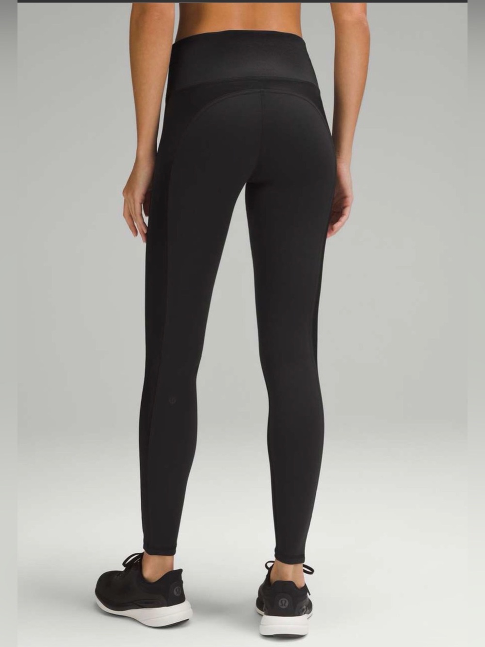 NWT Lululemon black wunder train HR tight 28” with satin panels Size 10